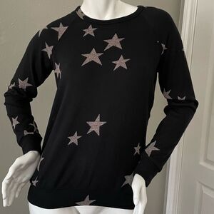 Buffalo David Bitton Black Star Long Sleeve Sweater/Top Women’s Sz XS